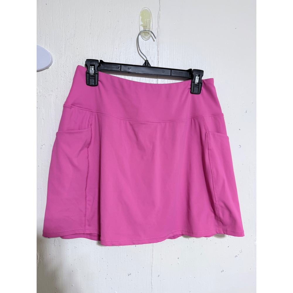 Moteepi Womens Pink Athletic Skort Pockets Tennis Golf Running Skirt Size L
